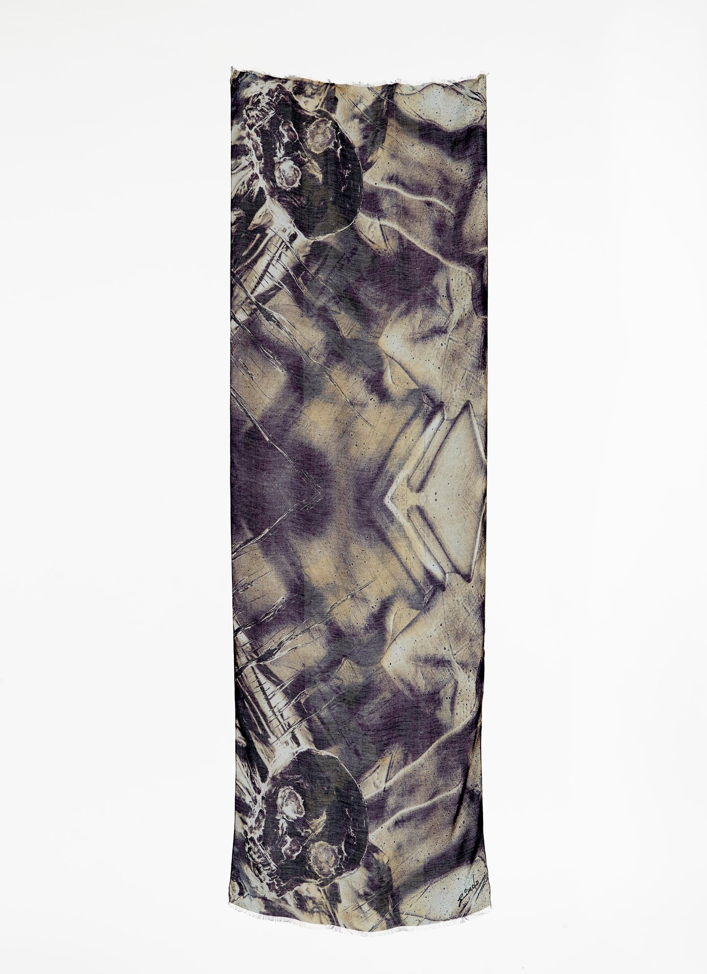 Sanctum Skulls Wool-Silk Wrap – Limited Edition (Black)
