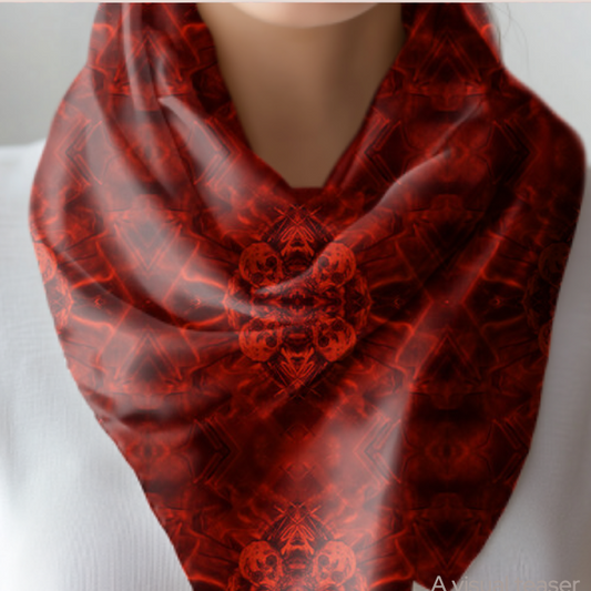 Sanctum Skulls Cross Scarf – Limited Edition (Crimson)