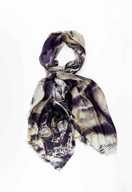 Sanctum Skulls Wool-Silk Wrap – Limited Edition (Black)